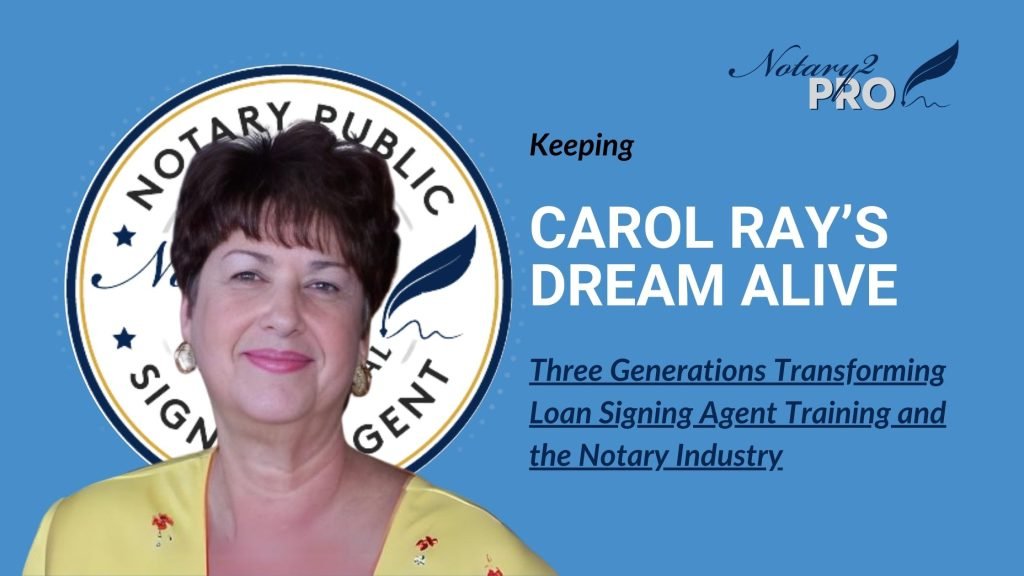 An image of Carol Ray's headshot and a text that says Keeping Carol Ray's Dream Alive