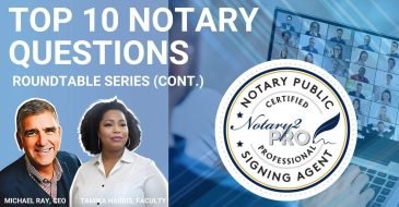 TOP 10 NOTARY QUESTIONS OF THE YEAR CONT.